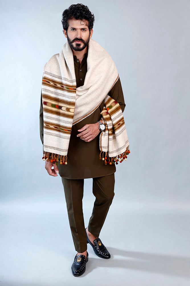 Nawab Bumble Pure Wool Shawl