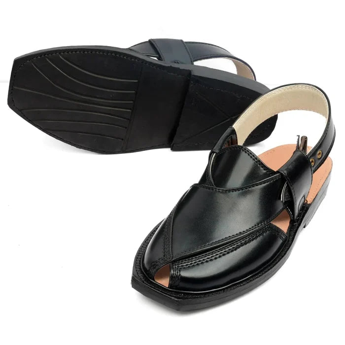 Nowrozi Premium Black Chappal